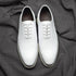 Genuine Leather White Whole-Cut Oxfords Men's Formal Dress Shoes